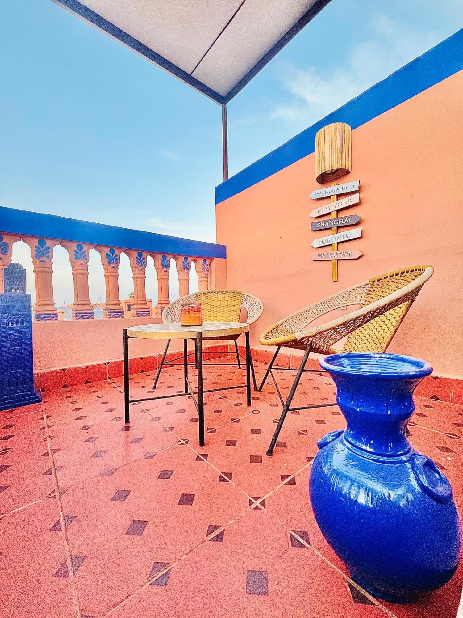 Apartment With Ac, Patio And Rooftop Appartement Climatise Avec Patio Et Toit Terrasse Marakeş Dış mekan fotoğraf